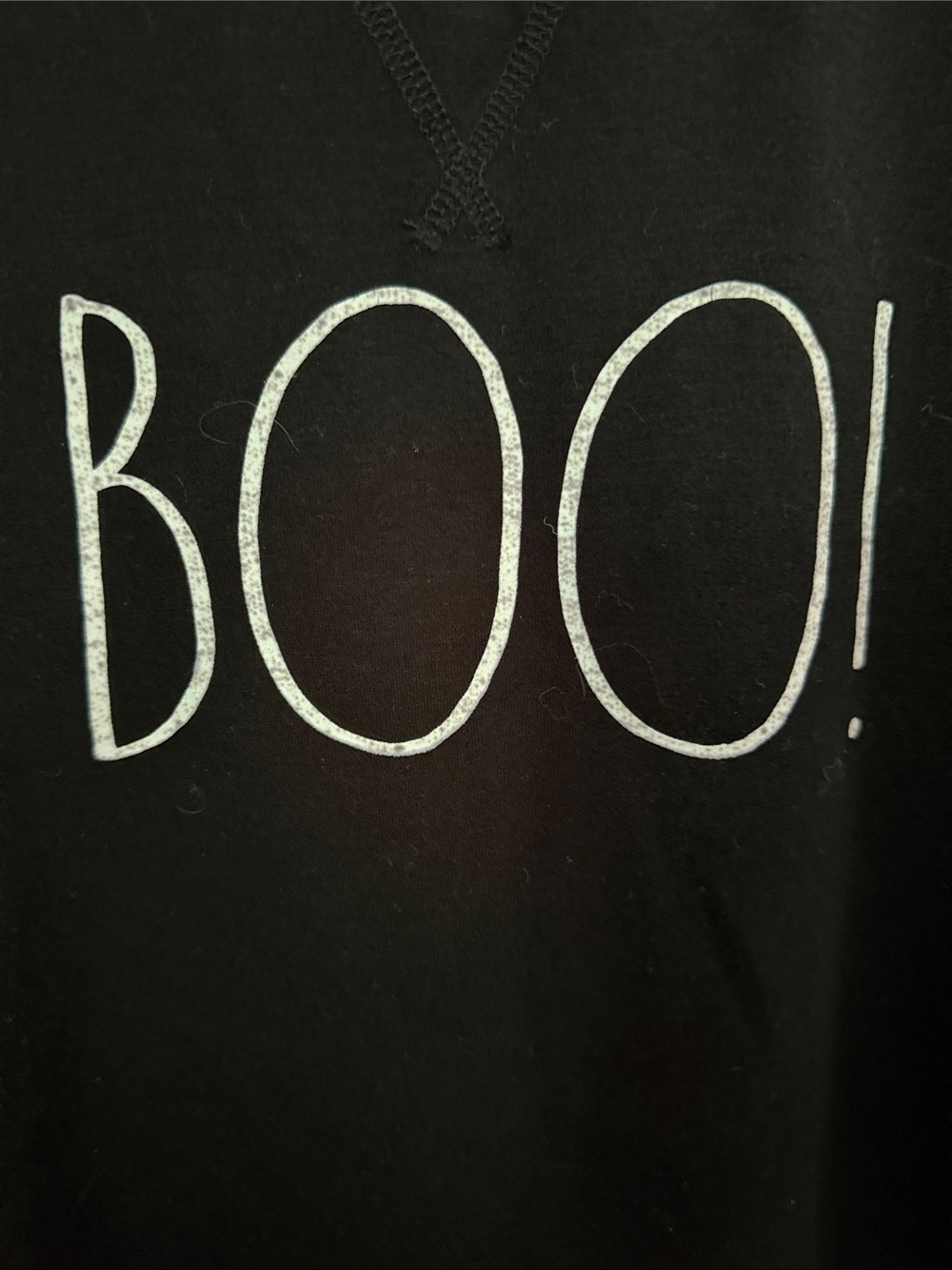 Rae Dunn 2X Black 'BOO!' Crewneck Tunic Sweatshirt - Picture 3 of 5